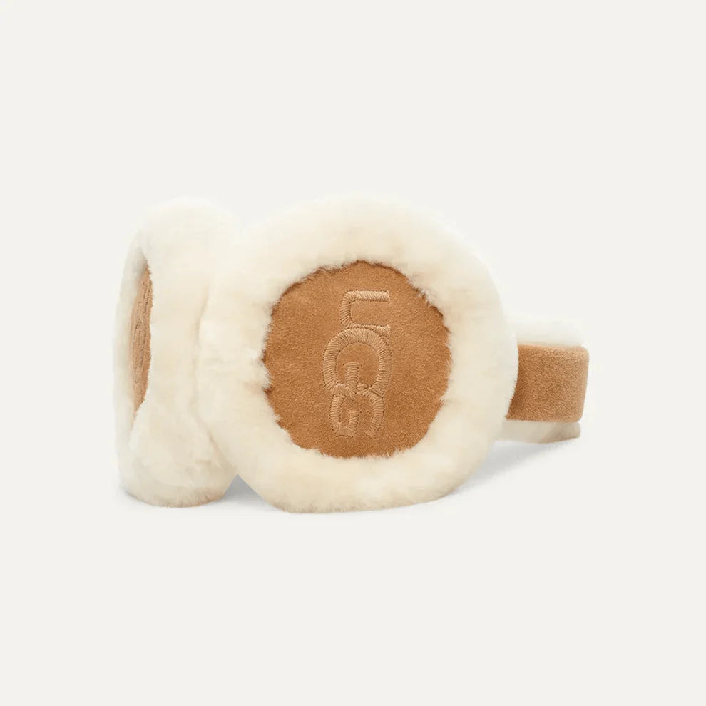 Sheepskin Embroidery Earmuff