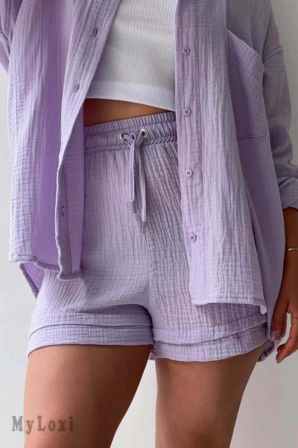 Long-sleeved Shirt Long Set