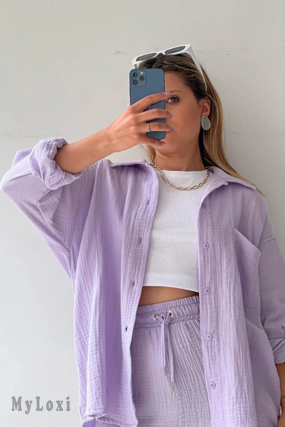Long-sleeved Shirt Long Set