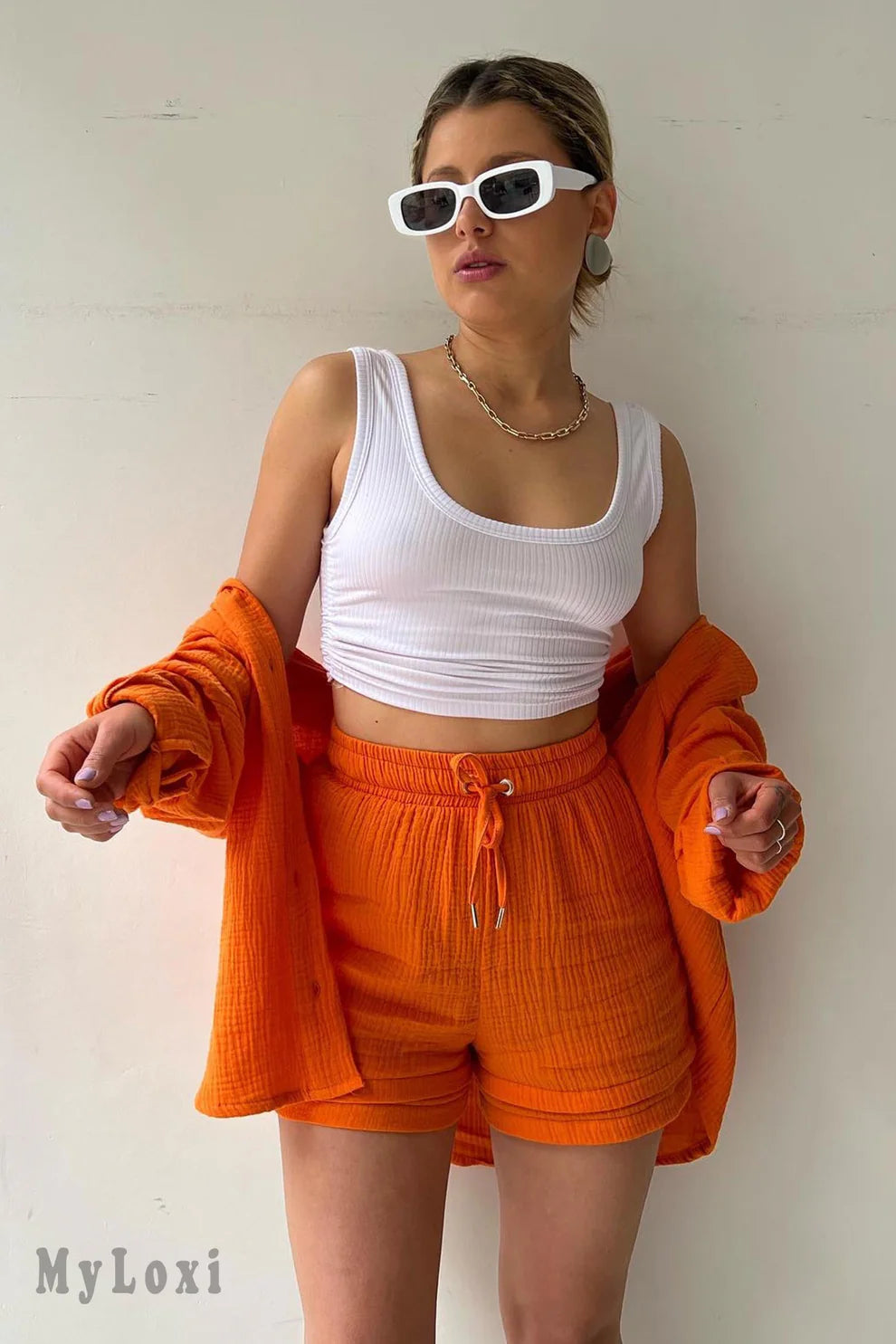 Long-sleeved Shirt Long Set