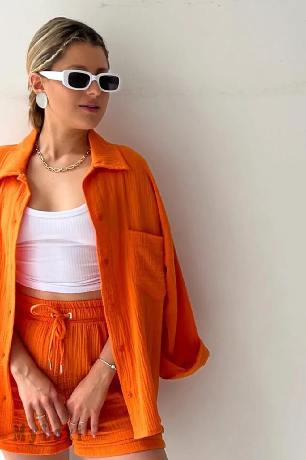 Long-sleeved Shirt Long Set