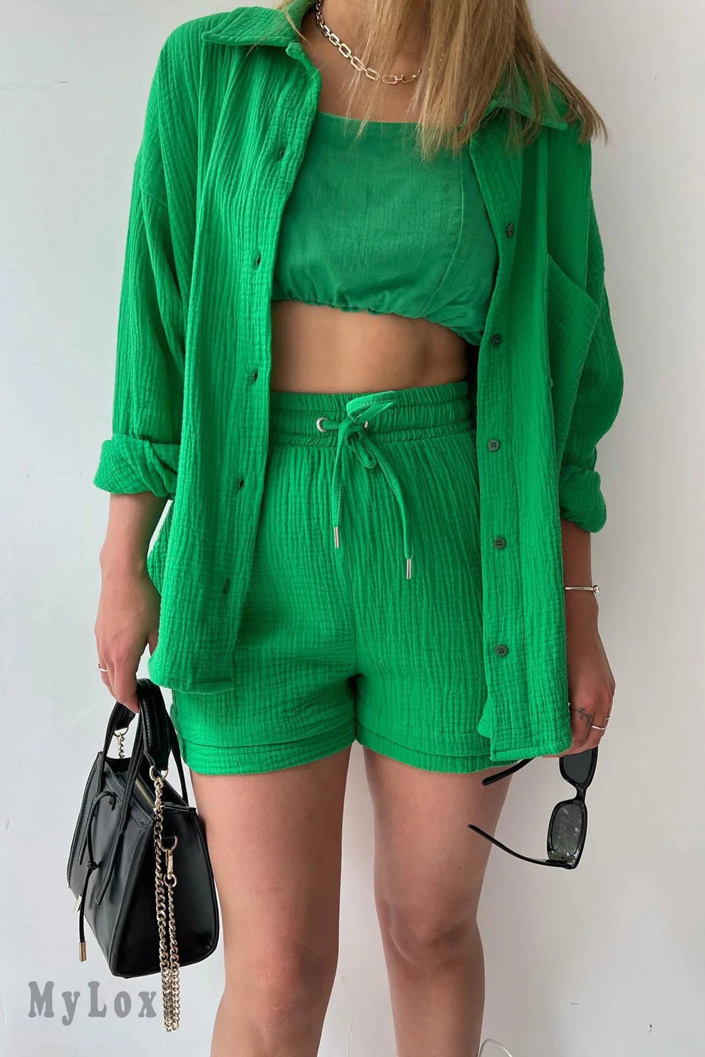 Long-sleeved Shirt Long Set