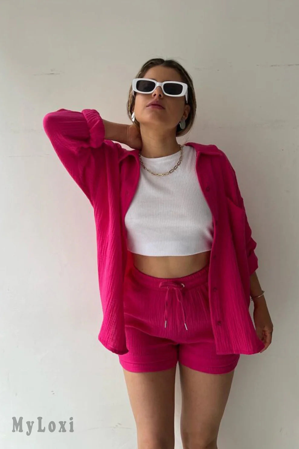 Long-sleeved Shirt Long Set