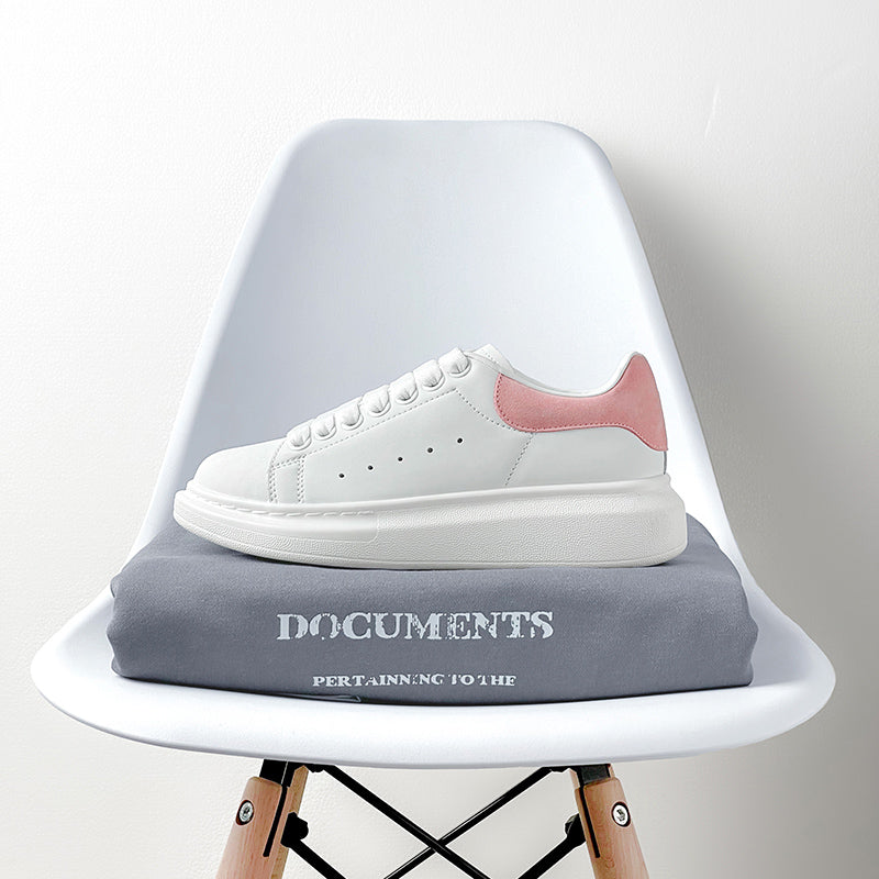 Premium White Platform Trainers | Luxury Leather Sneakers