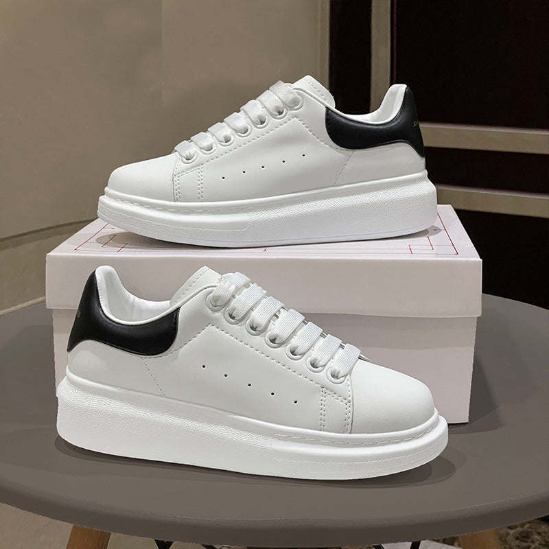 Premium White Platform Trainers | Luxury Leather Sneakers